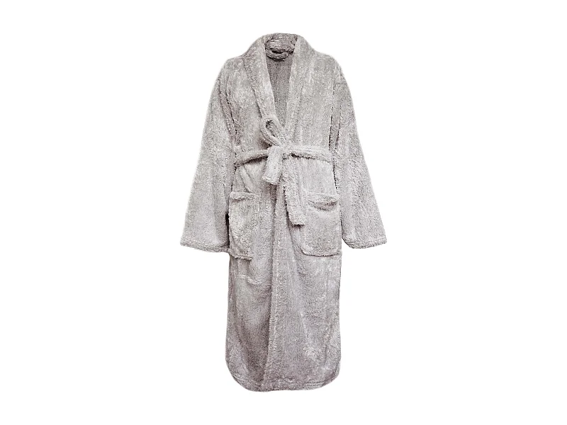 Peignoir col châle adulte HIGHLAND fausse fourrure polyester taille XXL gris husky