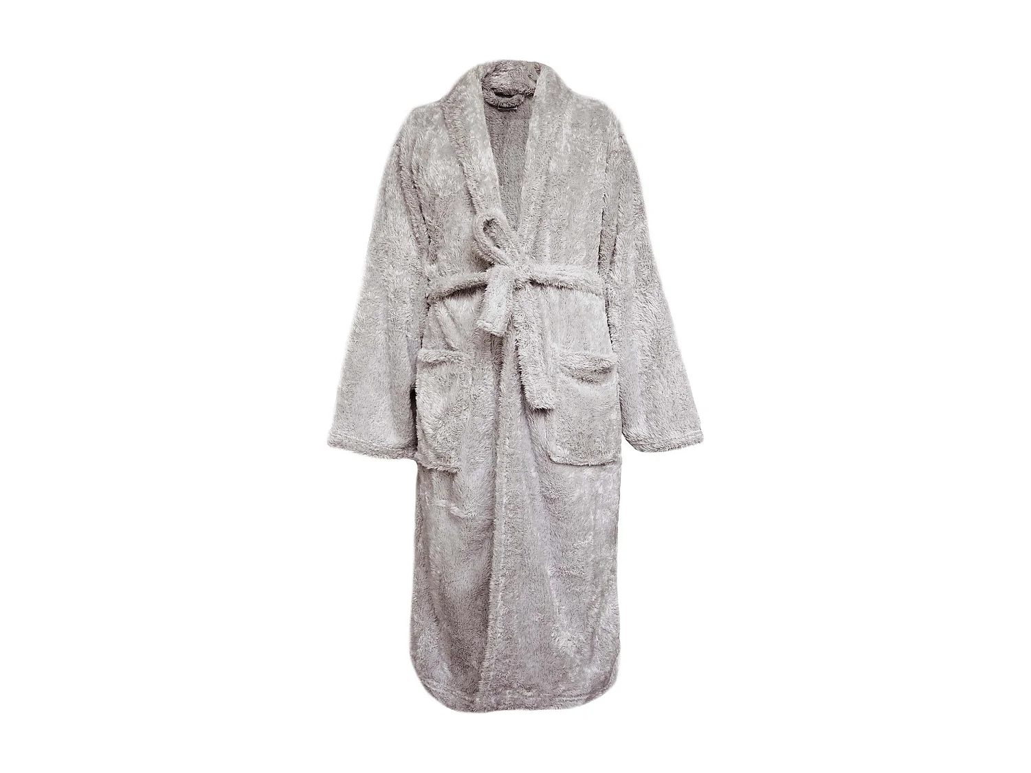 Peignoir col châle adulte HIGHLAND fausse fourrure polyester taille XXL gris husky