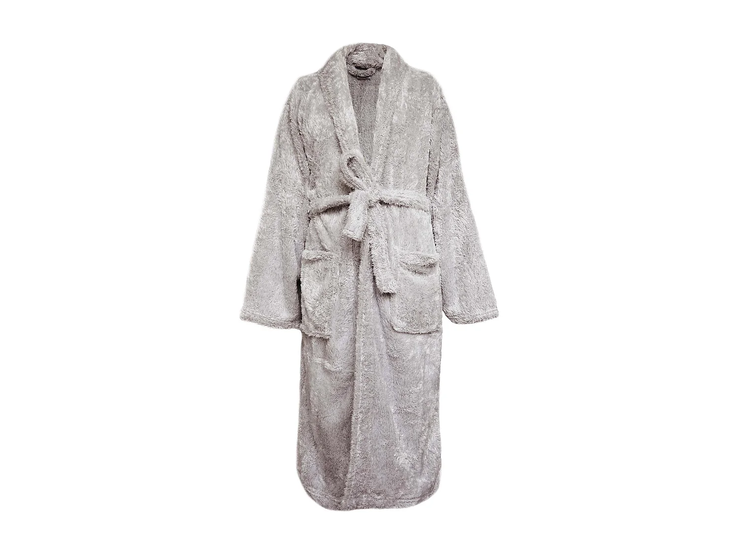 Peignoir col châle adulte HIGHLAND fausse fourrure polyester taille S gris husky