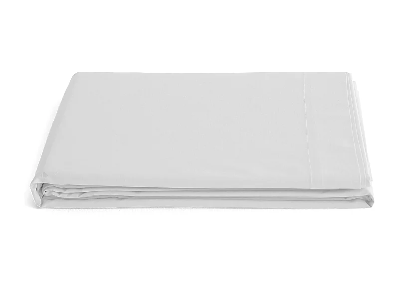 Drap plat 270x300 cm percale de coton MANOIR blanc Neige