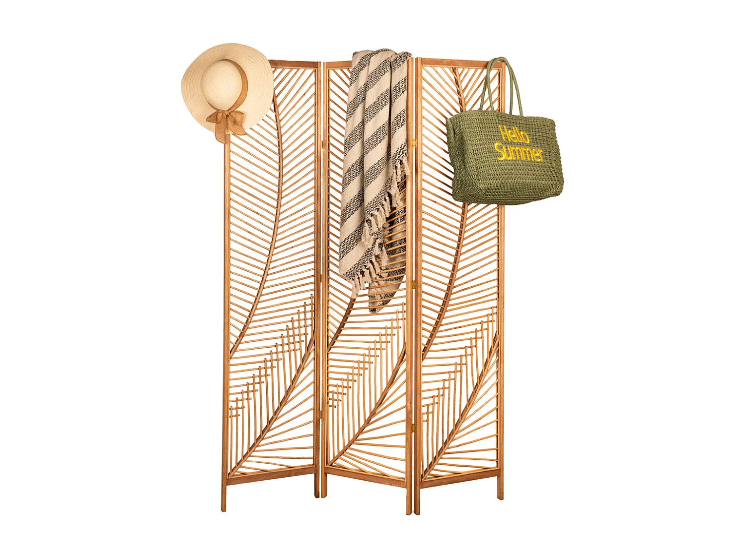 Paravent en bois Feuillage