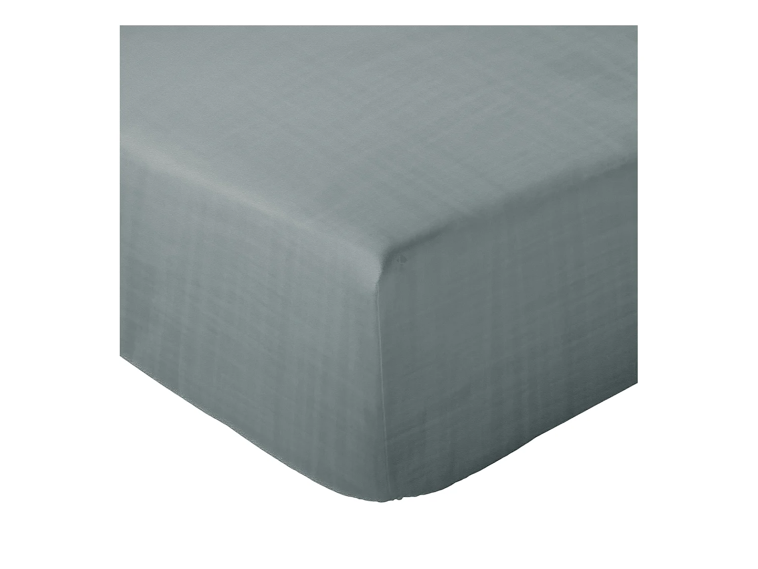 Drap housse 140x200x30 cm mousseline de coton MILOS vert lichen