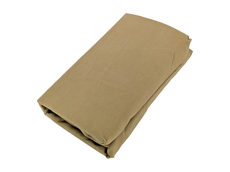 Drap housse uni 80x200 cm bonnet 35 cm percale de coton MANOIR marron Cognac