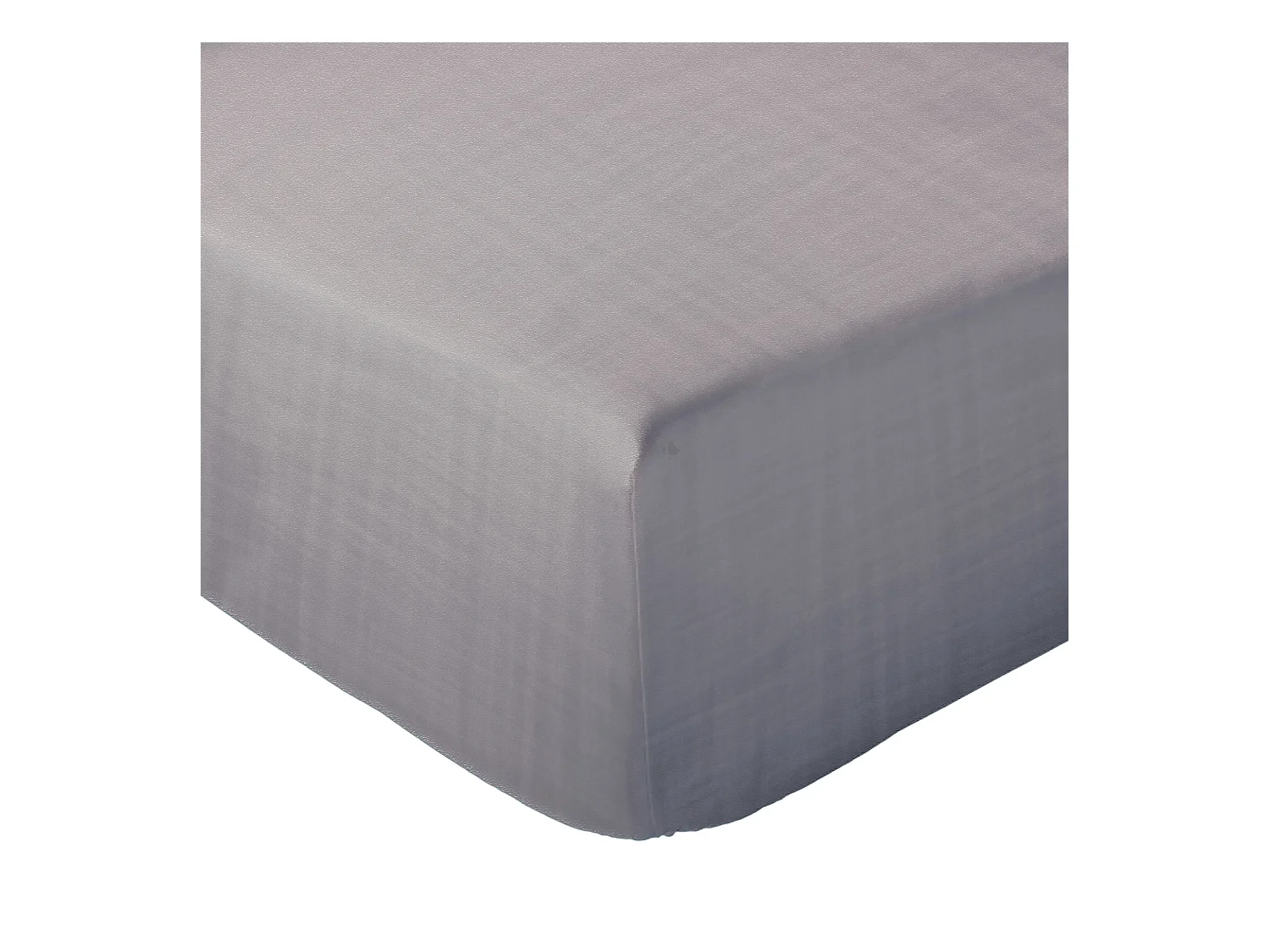 Drap housse 140x200x30 cm mousseline de coton MILOS gris cendre