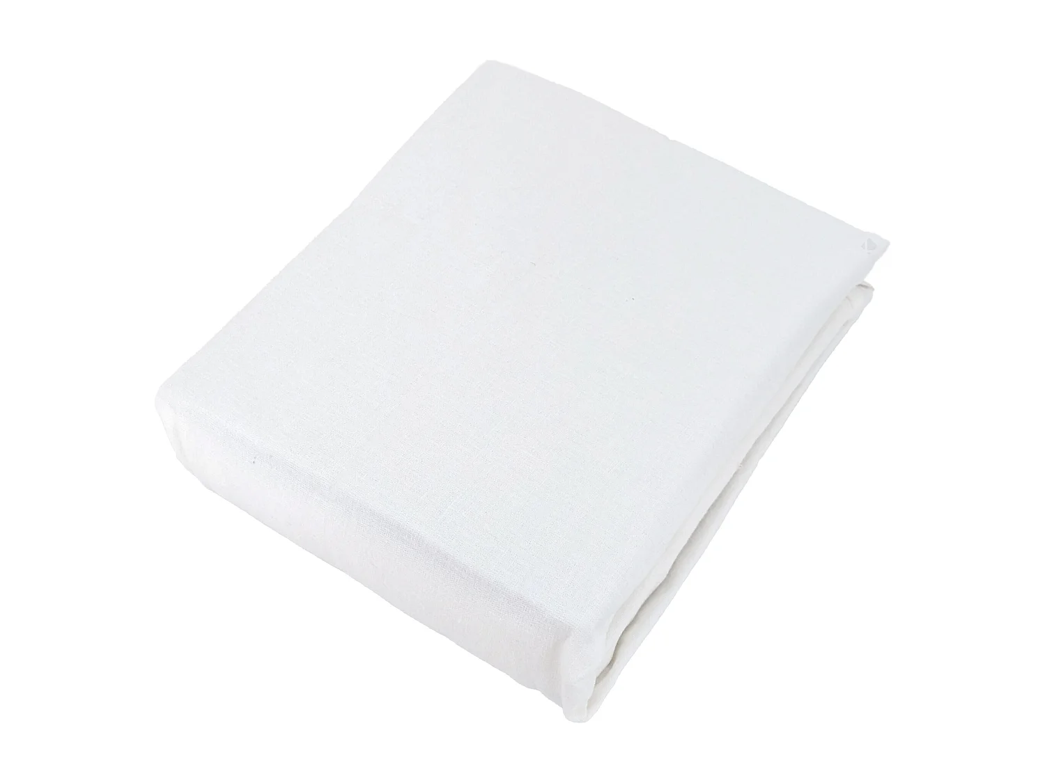 Drap housse 140x190 cm mousseline de coton OPERA blanc neige