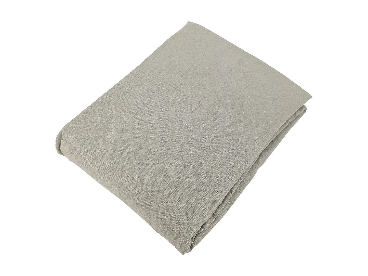 Drap housse 140x190 cm mousseline de coton OPERA vert laurier