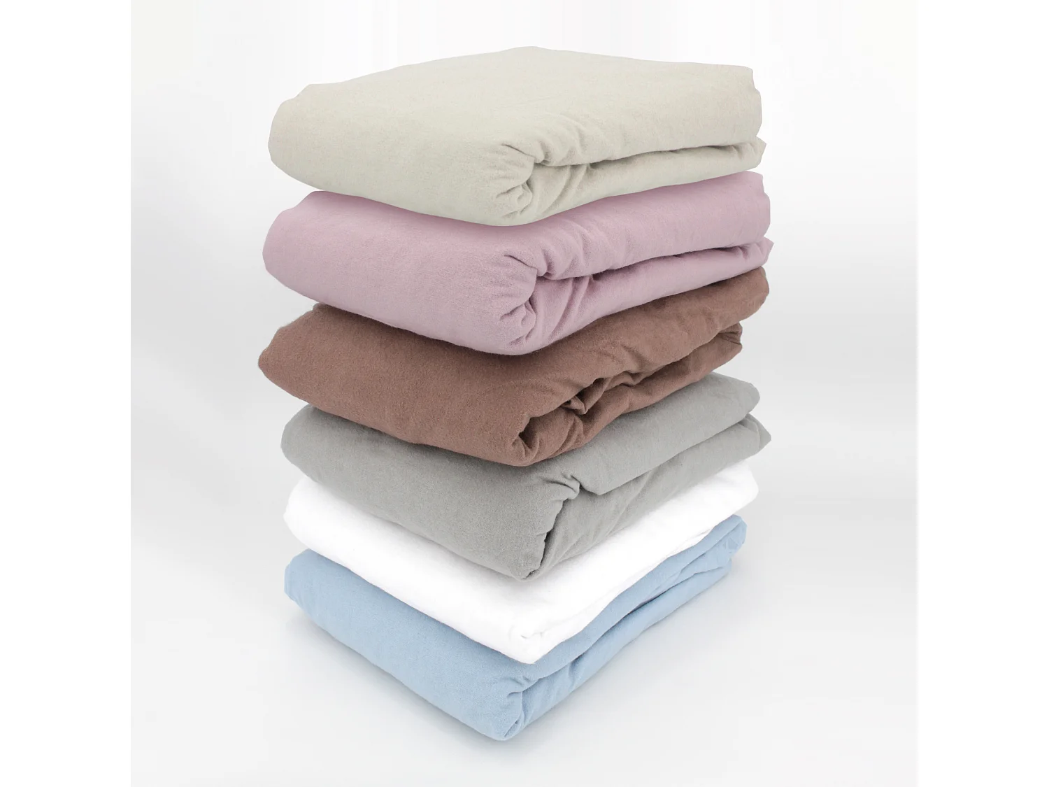 Drap housse flanelle unie 90x200 cm coton WALES marron Noisette