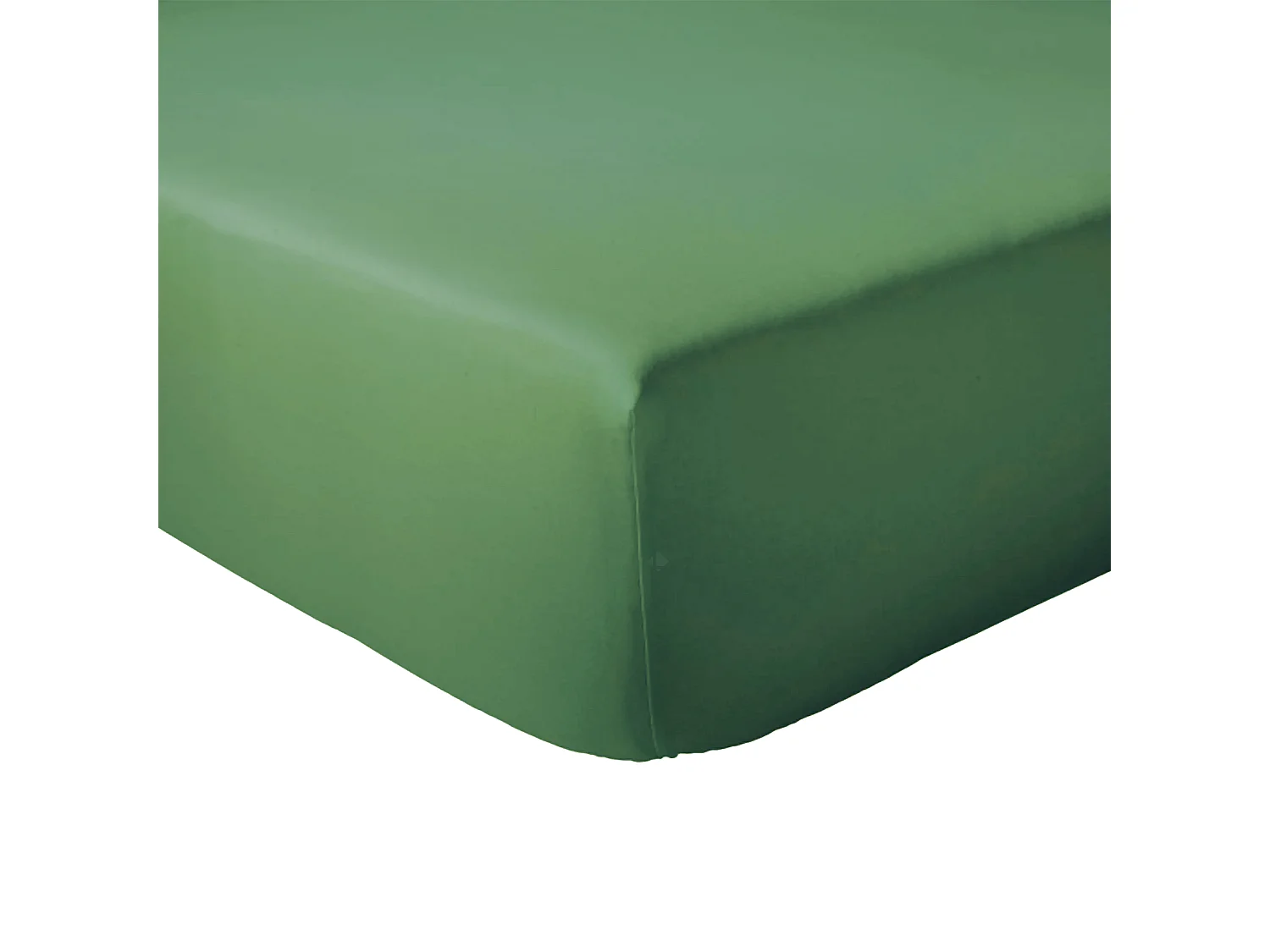 Drap housse 90x190 cm bonnet 23 coton ÉVASION Vert fougère