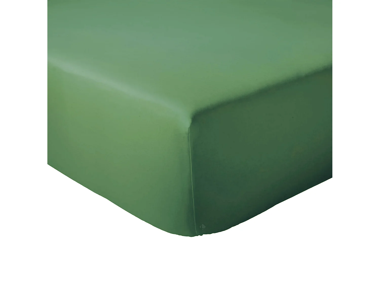 Drap housse 90x190 cm bonnet 30 coton ÉVASION Vert fougère