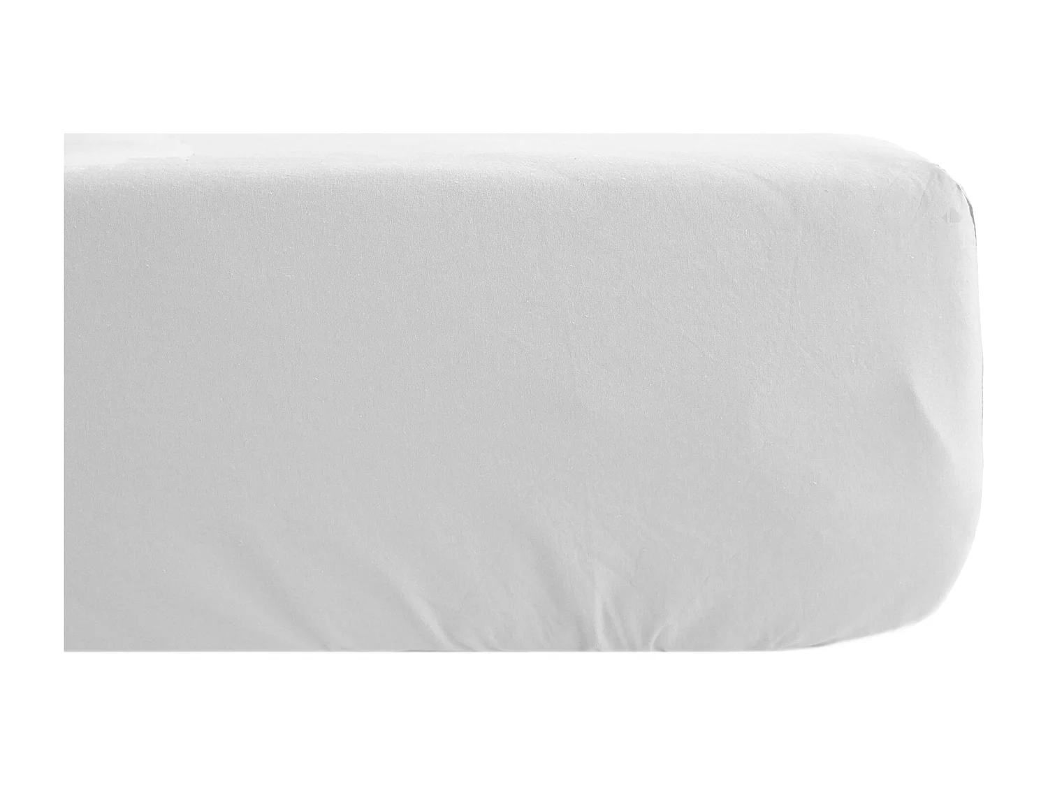 Drap housse 180x200 cm mousseline de coton OPERA blanc neige