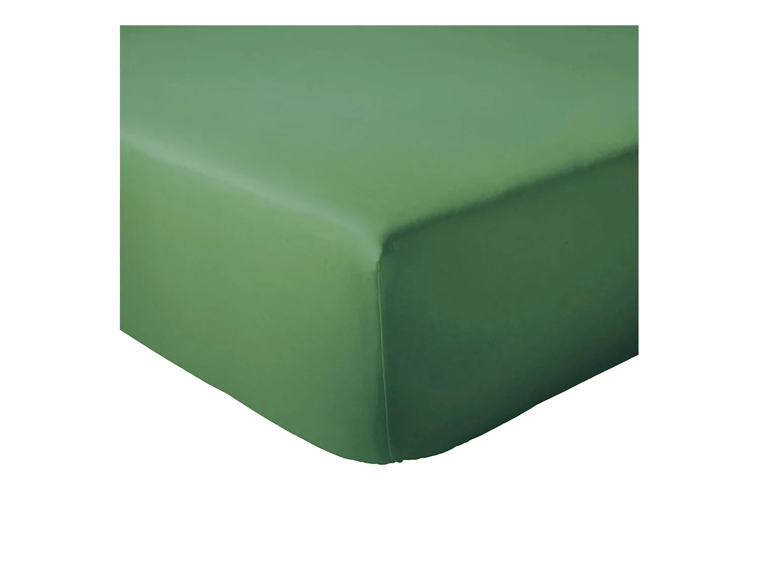 Drap housse 120x190 cm bonnet 30 coton ÉVASION Vert fougère