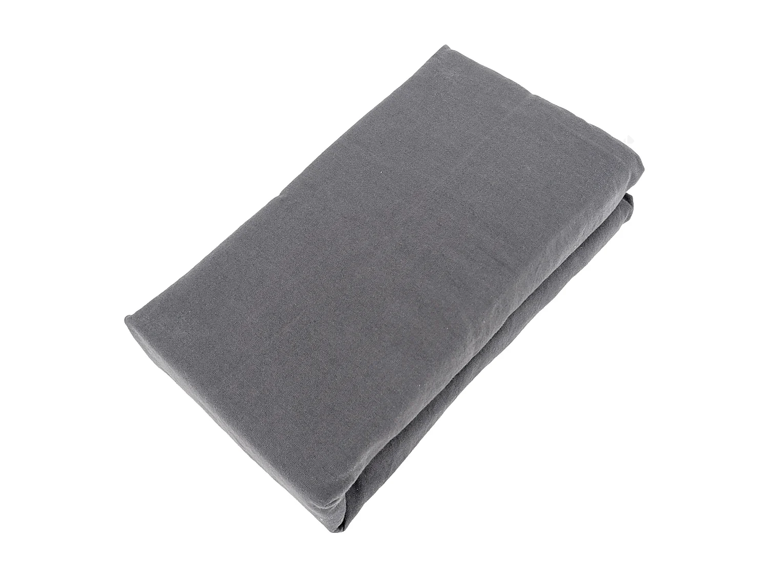 Drap housse PALACE pur coton lavé 140x190 cm bonnet 35 cm uni gris brume