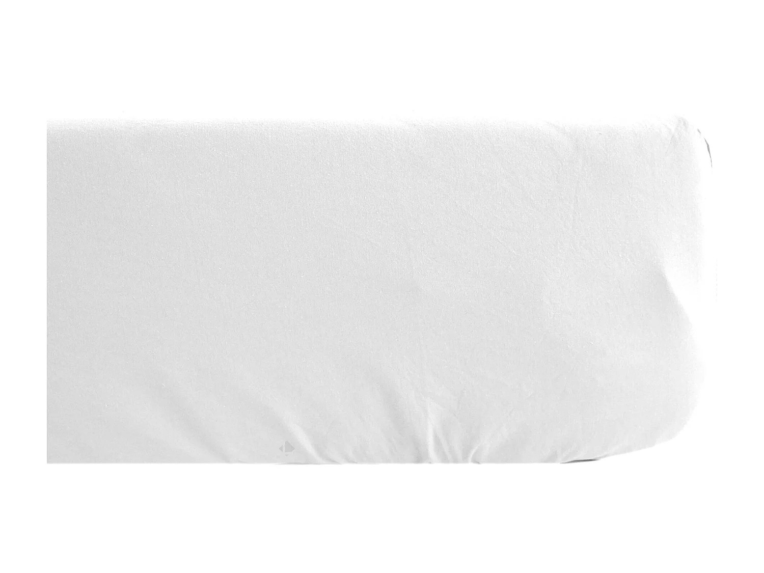 Drap housse uni 140x200 cm bonnet 35 cm percale de coton MANOIR blanc Neige