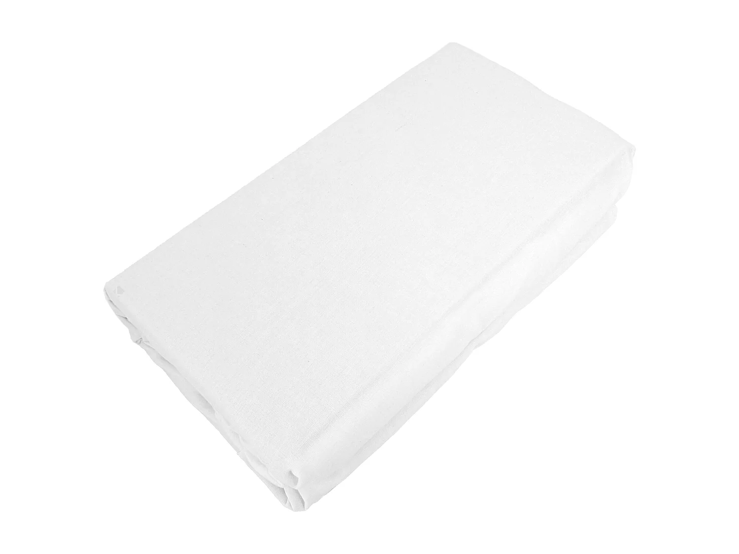 Drap housse PALACE pur coton lavé 180x200 cm bonnet 35 cm uni blanc neige