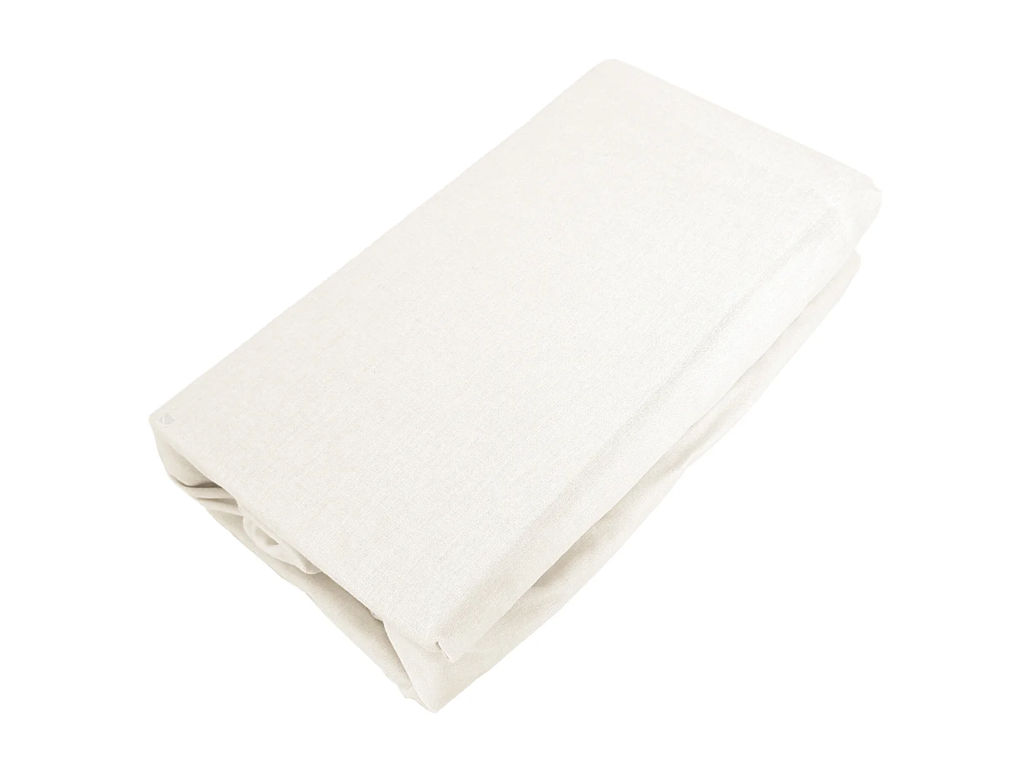Drap housse PALACE pur coton lavé 160x200 cm bonnet 35 cm uni blanc nacre