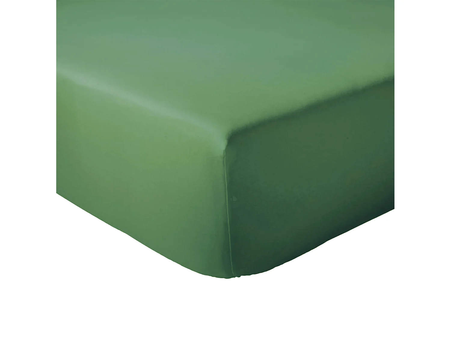 Drap housse 140x190 cm bonnet 23 coton ÉVASION Vert fougère