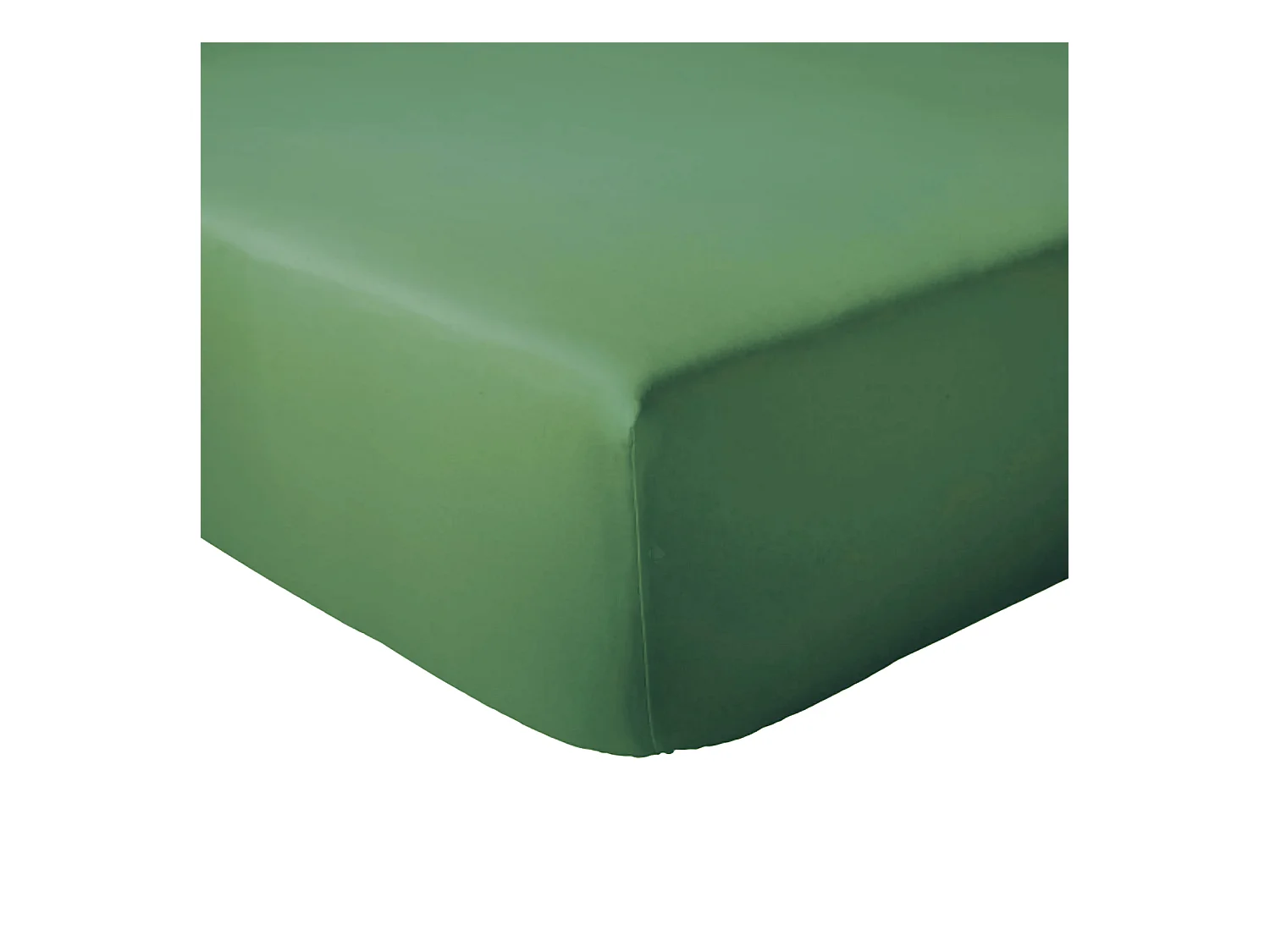Drap housse 140x190 cm bonnet 23 coton ÉVASION Vert fougère