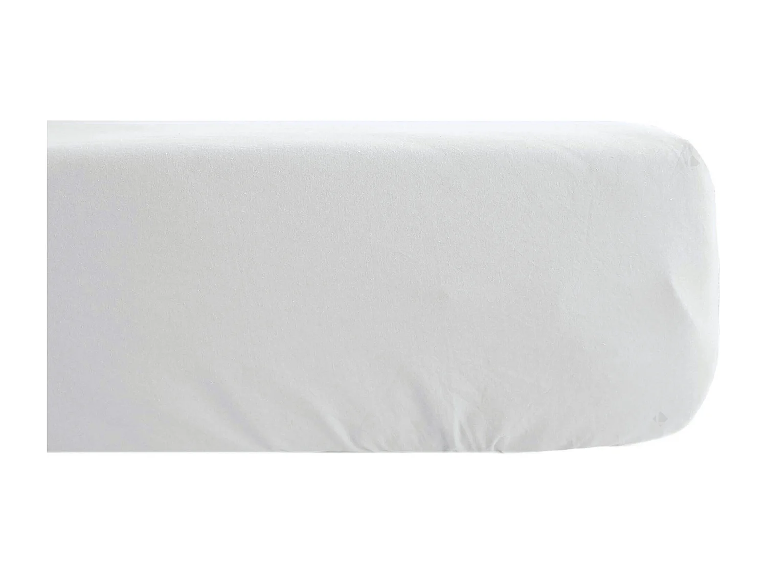 Drap housse PALACE pur coton lavé 200x200 cm bonnet 35 cm uni blanc neige