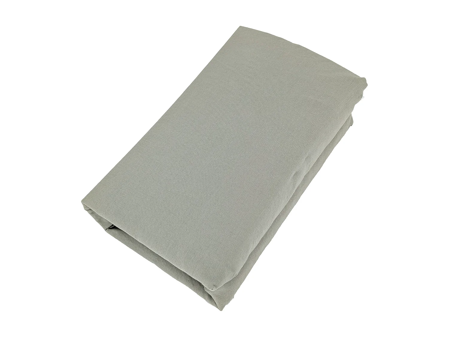 Drap housse PALACE pur coton lavé 160x200 cm bonnet 35 cm uni vert laurier