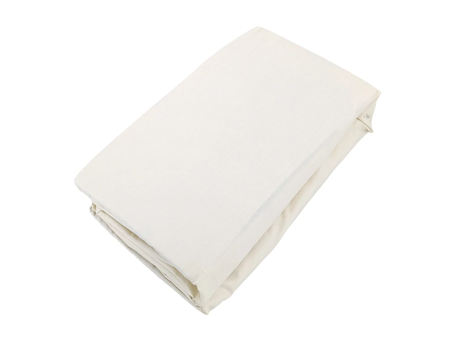 Drap housse uni 80x200 cm bonnet 35 cm percale de coton MANOIR Ivoire