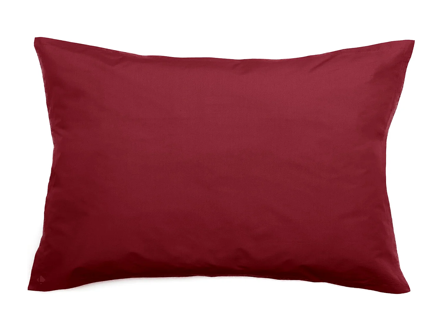 Taie d'oreiller volants plats 50x70 cm percale MANOIR rouge Carmin