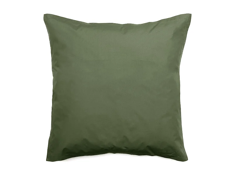 Taie d'oreiller 65x65 cm percale de coton MANOIR vert Mousse