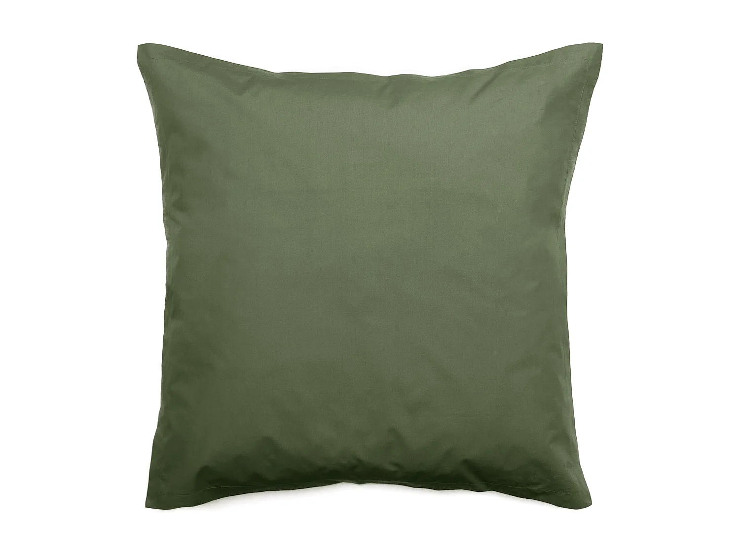 Taie d'oreiller 65x65 cm percale de coton MANOIR vert Mousse