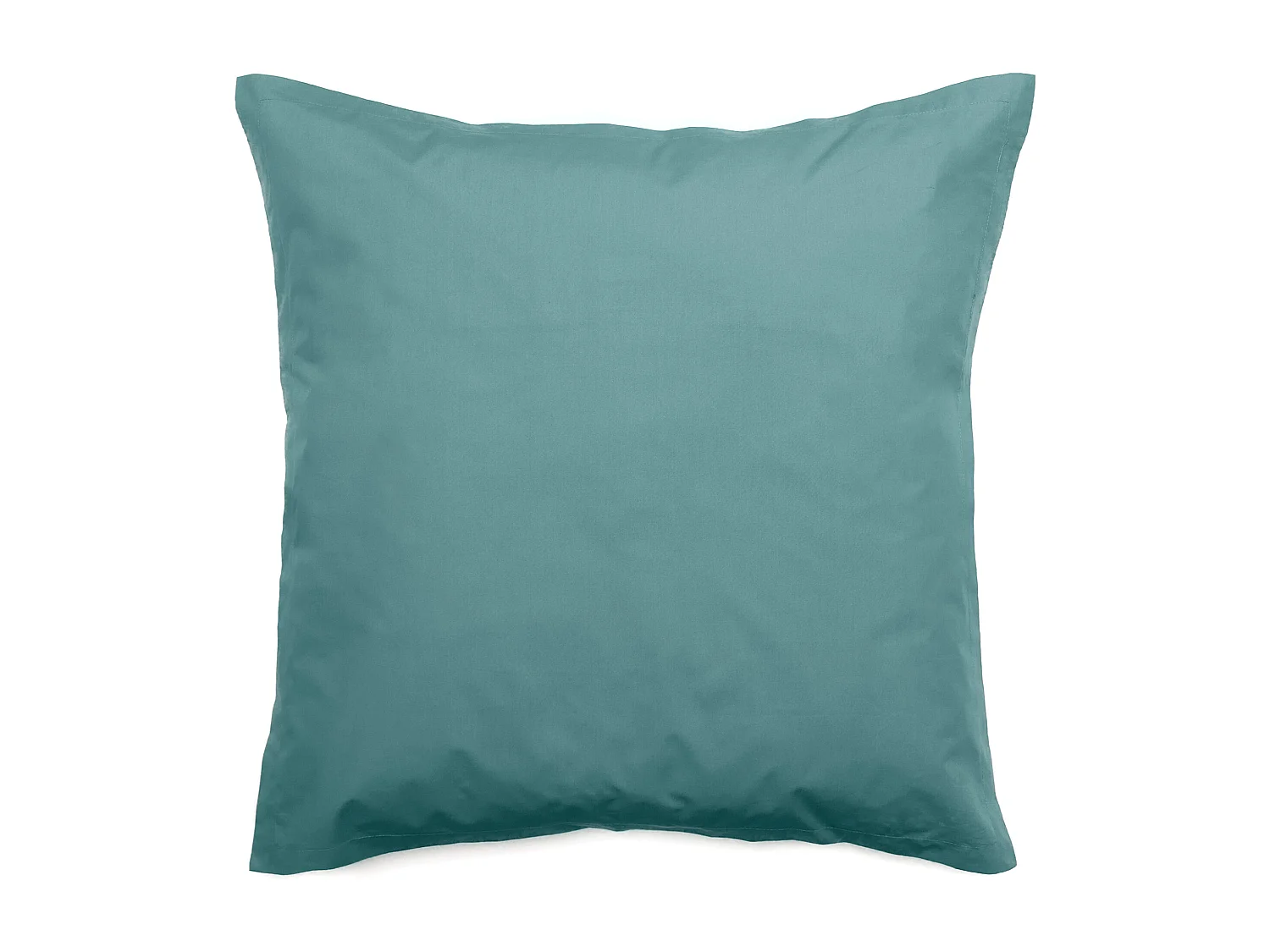 Taie d'oreiller volants plats 65x65 cm percale MANOIR vert Opale