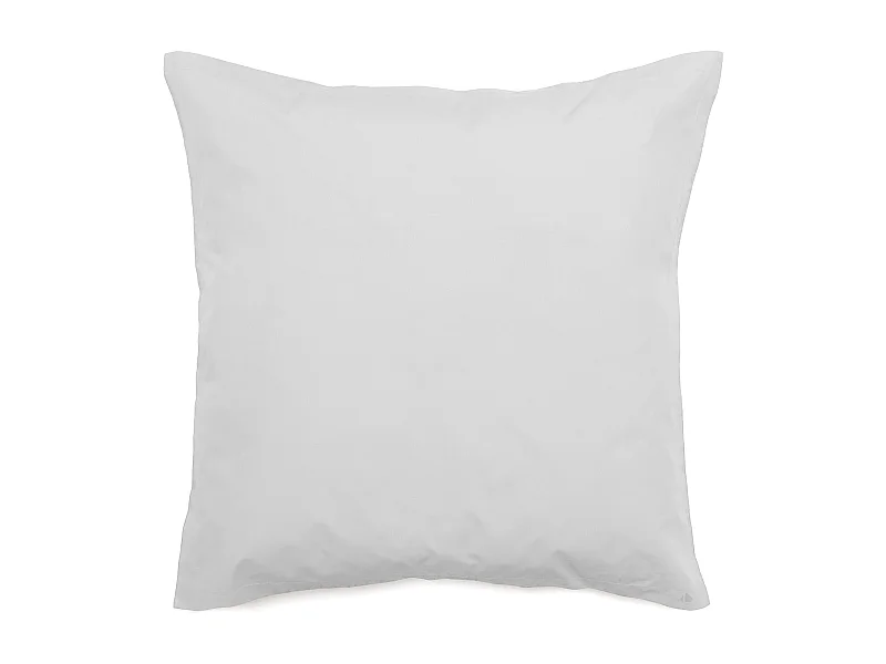 Taie d'oreiller volants plats 65x65 cm percale MANOIR blanc Neige