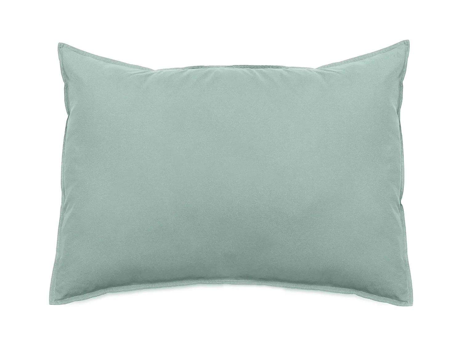 Taie d'oreiller lin et coton 50x70 cm collection OPERA vert lichen