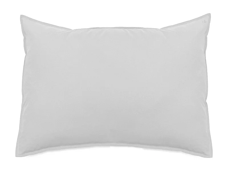 Taie d'oreiller lin et coton 50x70 cm collection OPERA blanc neige
