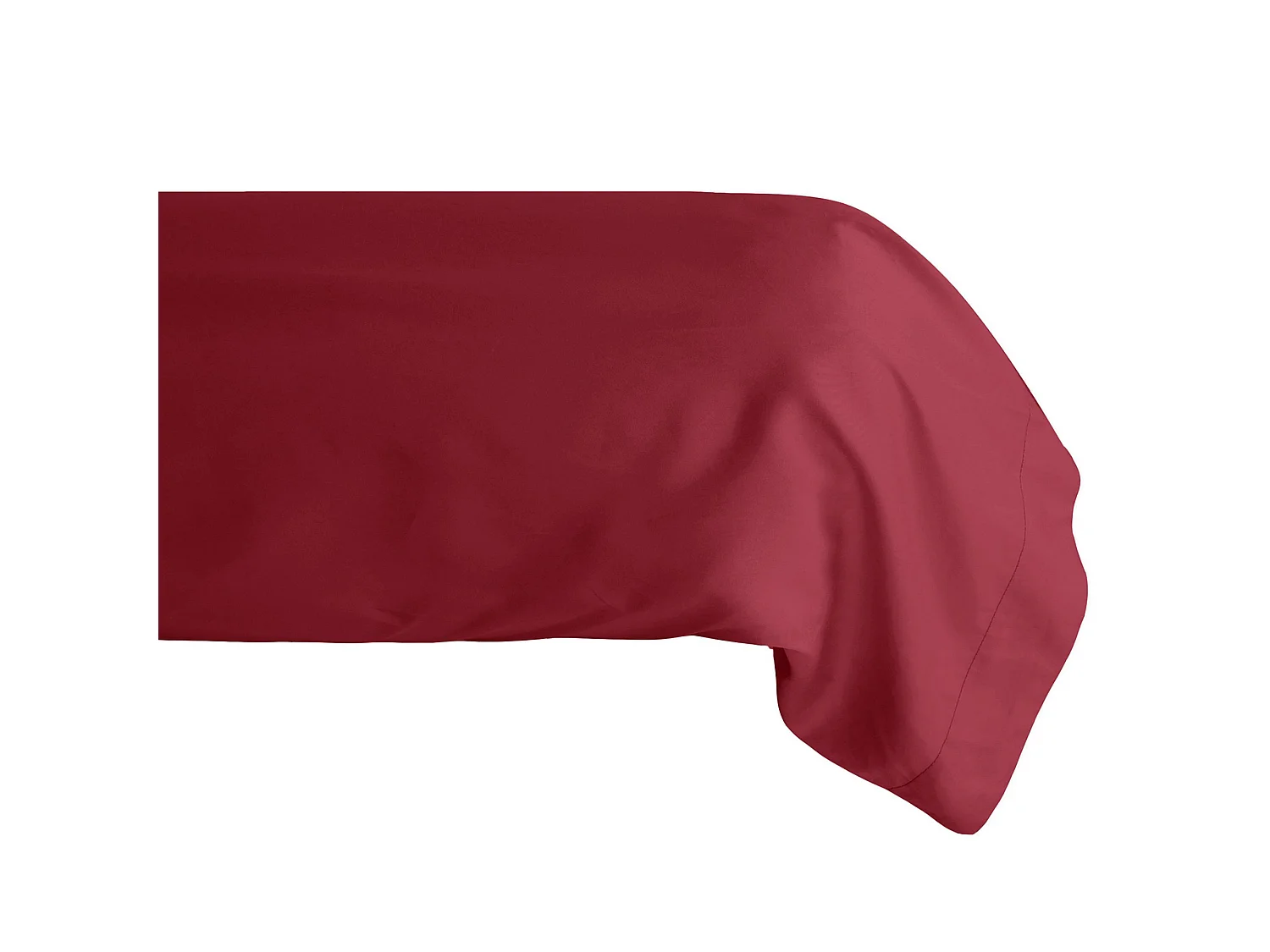 Taie de traversin 43x190 cm percale de coton MANOIR rouge Carmin
