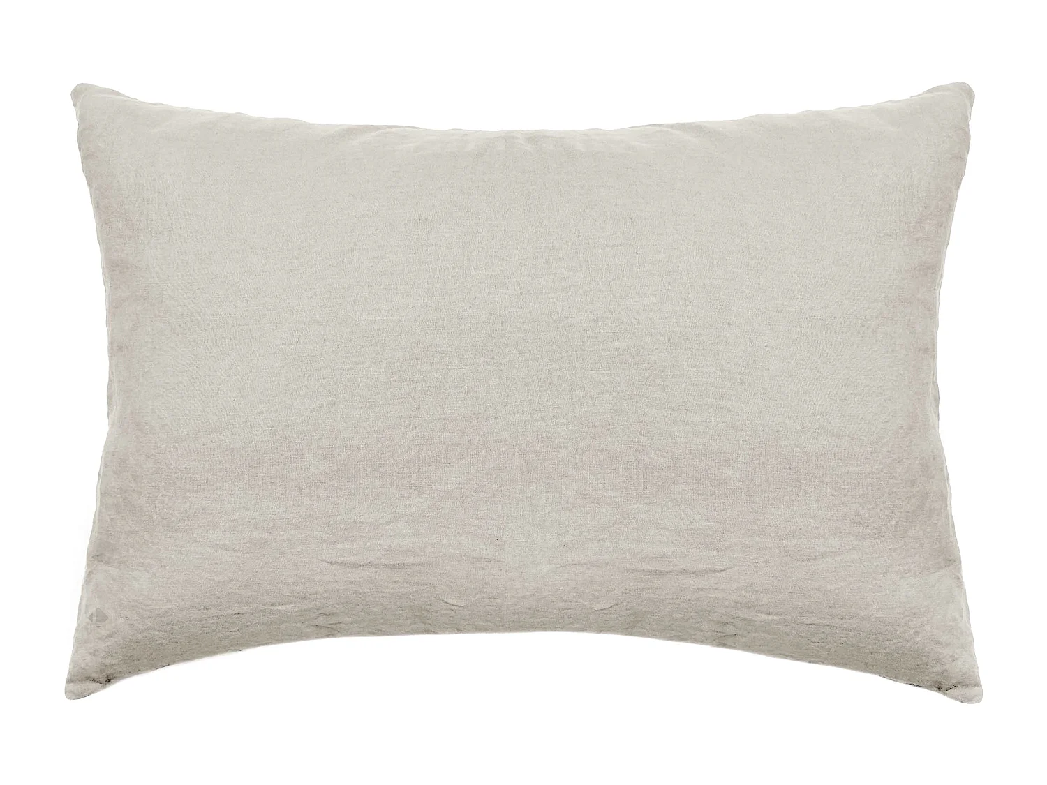 Taie d'oreiller PALACE pur coton lavé 50x70 cm uni beige nacre