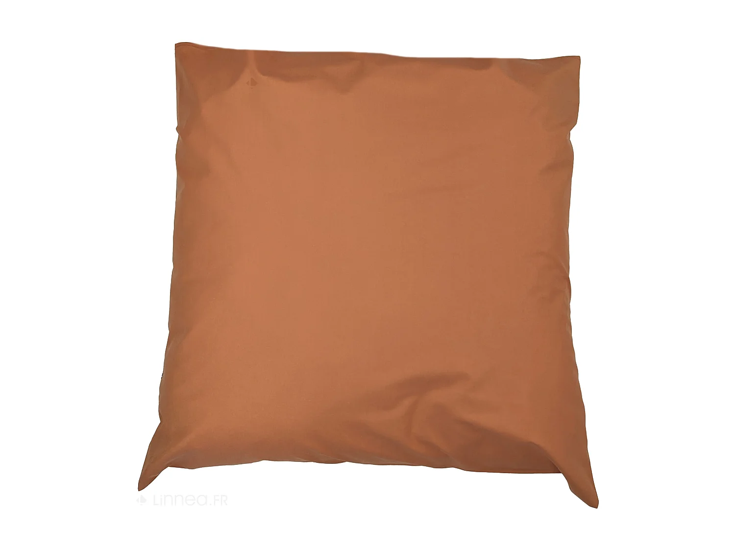 Taie d'oreiller 65x65 cm percale en coton MACASSAR Cognac