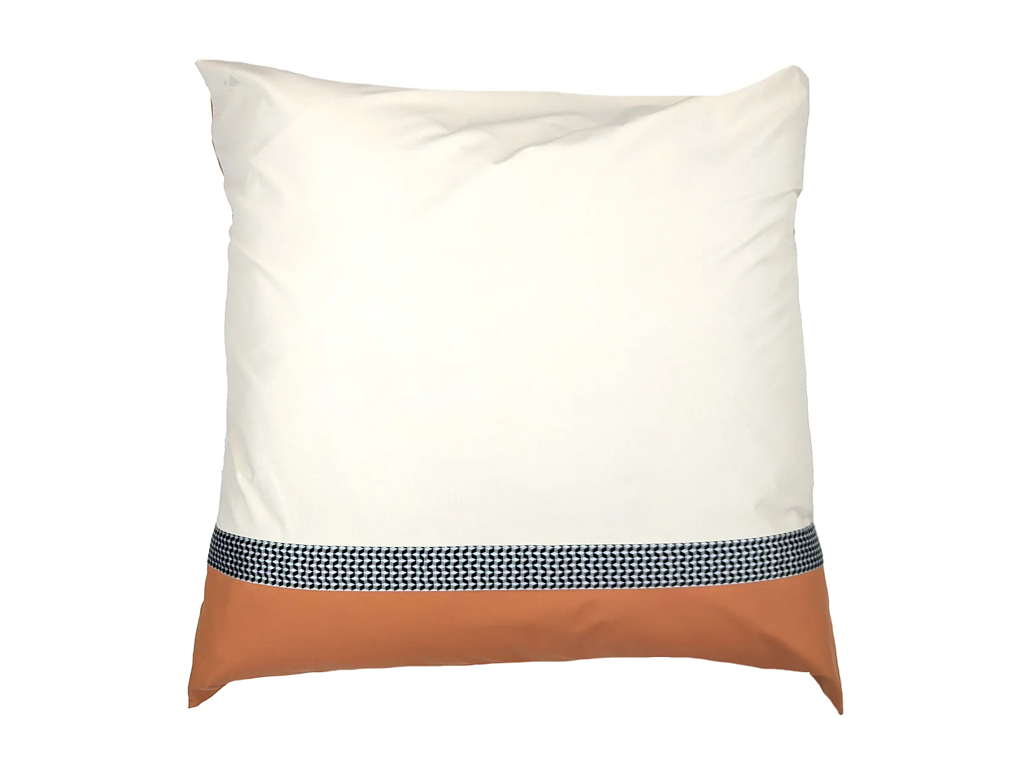 Taie d'oreiller 65x65 cm percale en coton MACASSAR Cognac