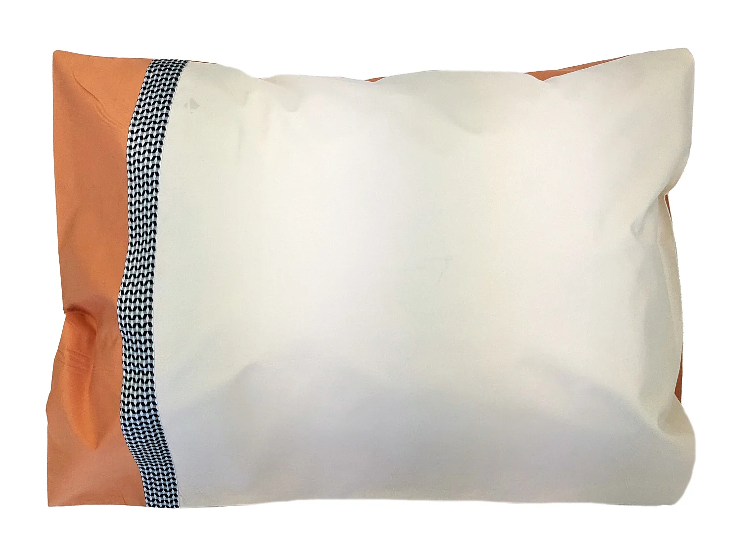 Taie d'oreiller 50x70 cm percale en coton MACASSAR Cognac