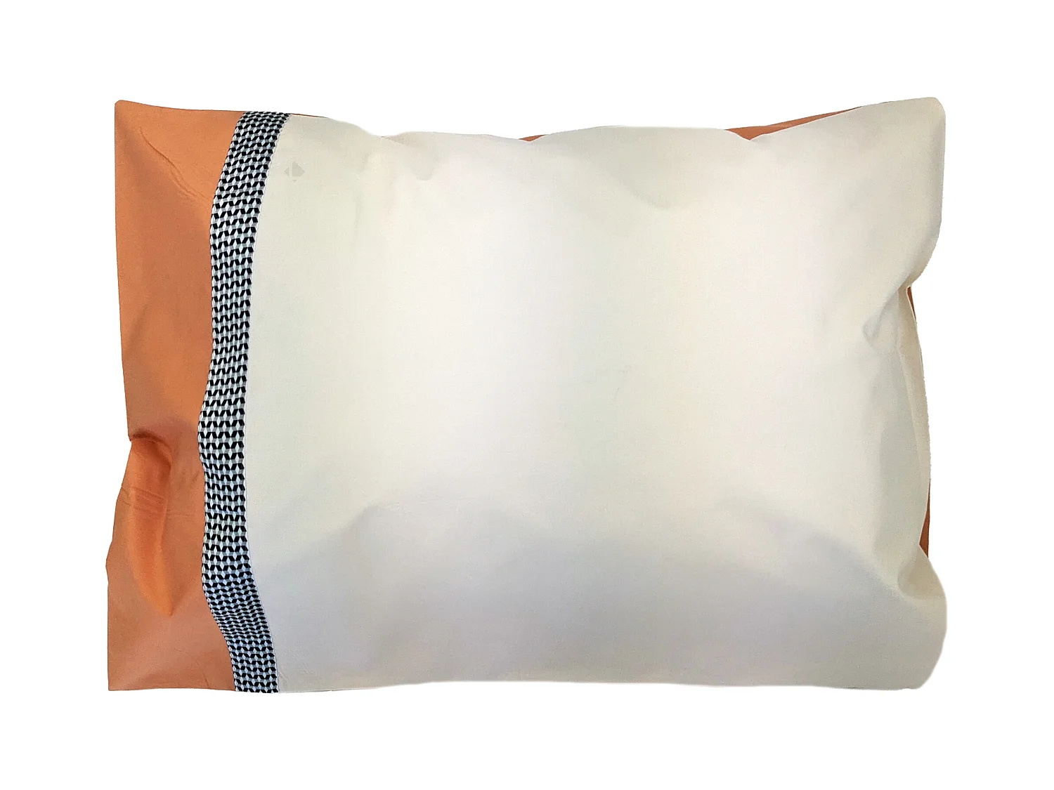 Taie d'oreiller 50x70 cm percale en coton MACASSAR Cognac