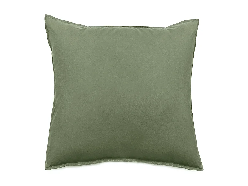 Taie d'oreiller lin et coton 65x65 cm collection OPERA vert mousse
