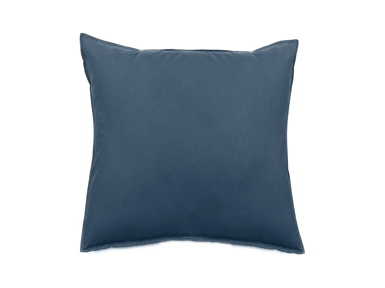Taie d'oreiller lin et coton 65x65 cm collection OPERA bleu ardoise