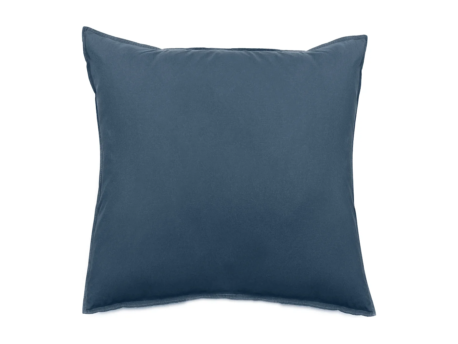 Taie d'oreiller lin et coton 65x65 cm collection OPERA bleu ardoise