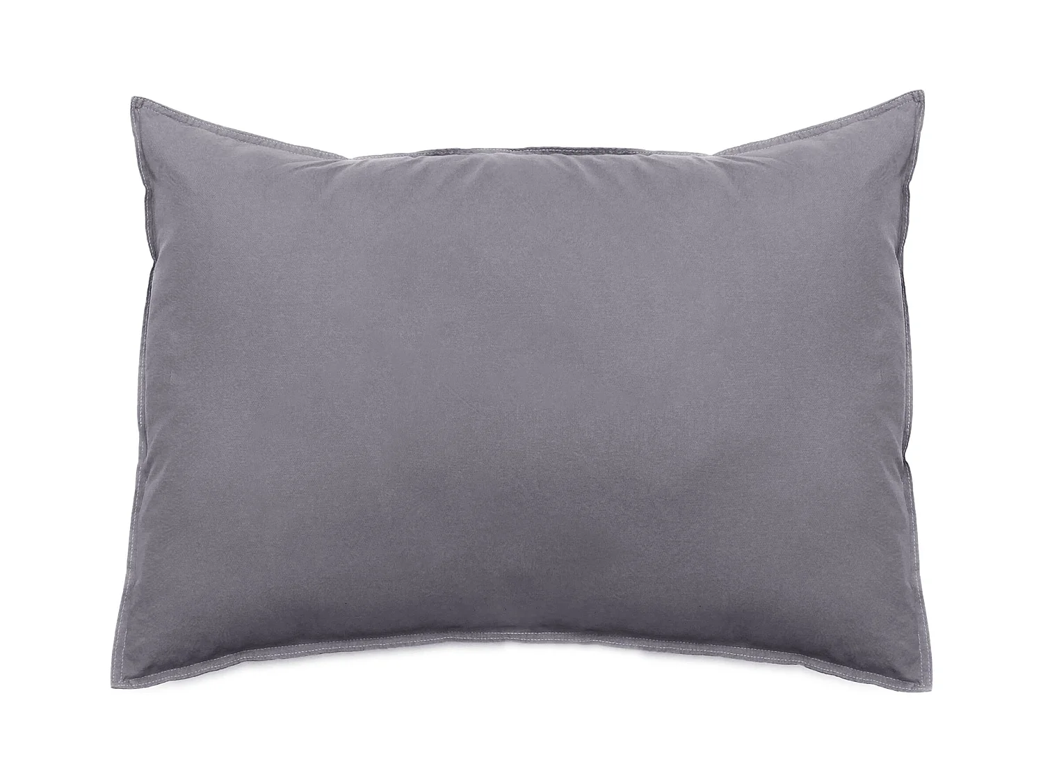 Taie d'oreiller lin et coton 50x70 cm collection OPERA gris brume