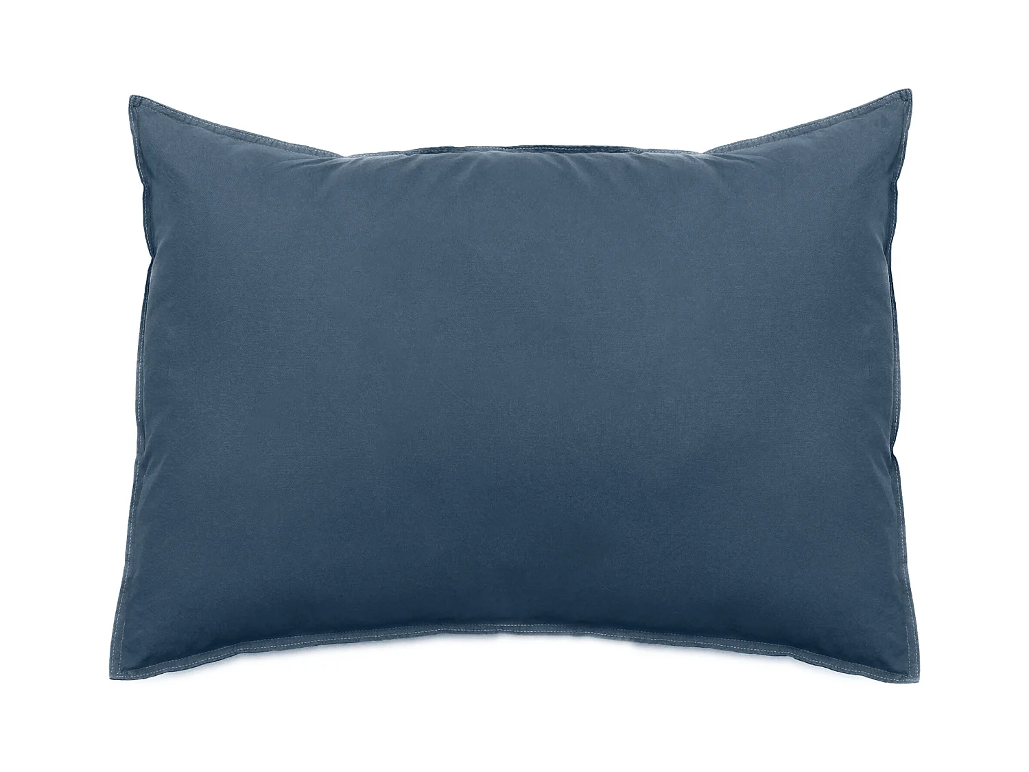 Taie d'oreiller lin et coton 50x70 cm collection OPERA bleu ardoise