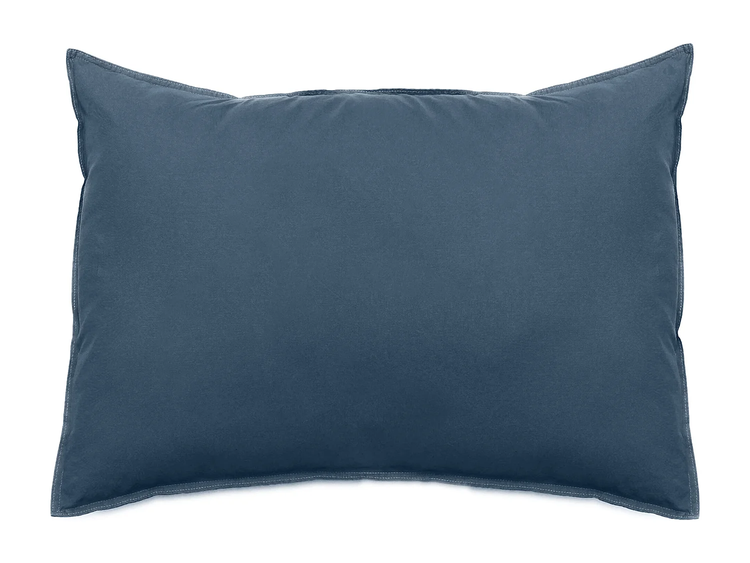 Taie d'oreiller lin et coton 50x70 cm collection OPERA bleu ardoise