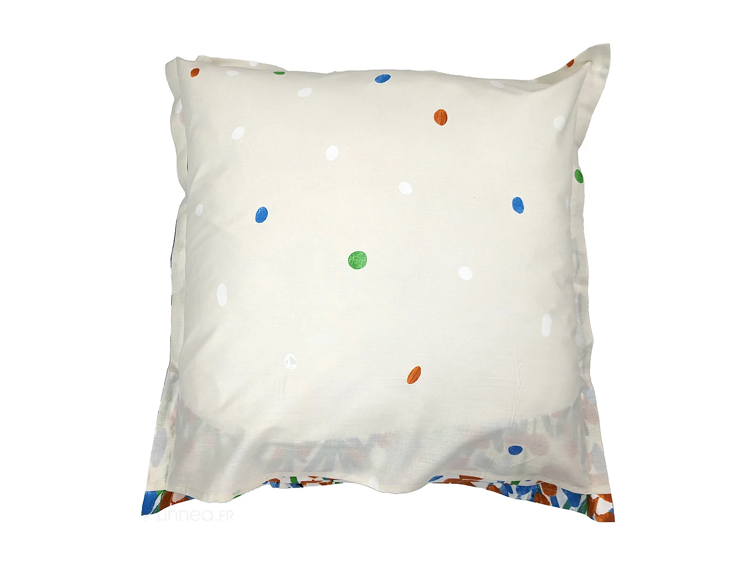 Taie d'oreiller uni 65x65 cm en coton ÉVASION Blanc vert