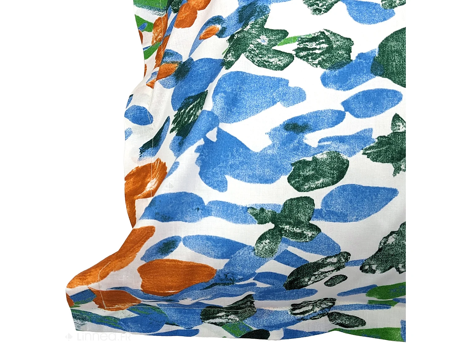 Taie d'oreiller uni 65x65 cm en coton ÉVASION Blanc vert