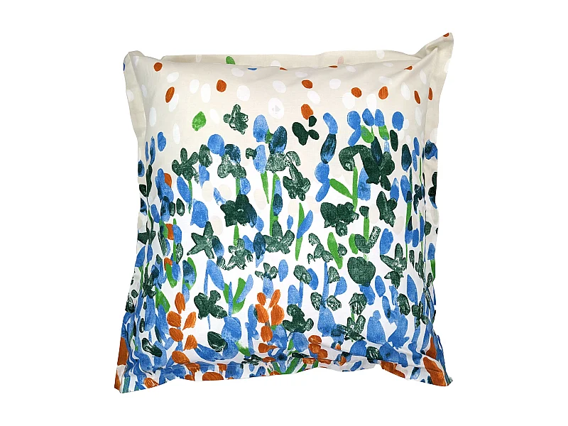 Taie d'oreiller uni 65x65 cm en coton ÉVASION Blanc vert