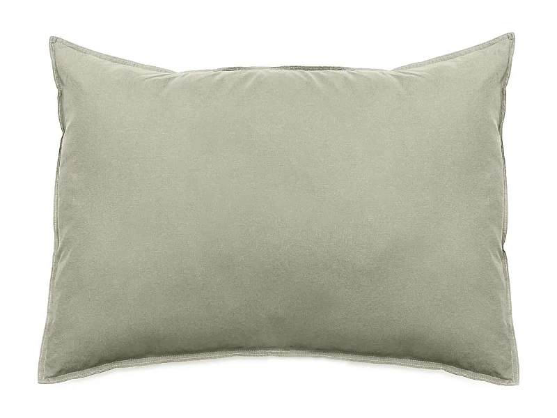 Taie d'oreiller lin et coton 50x70 cm collection OPERA vert laurier