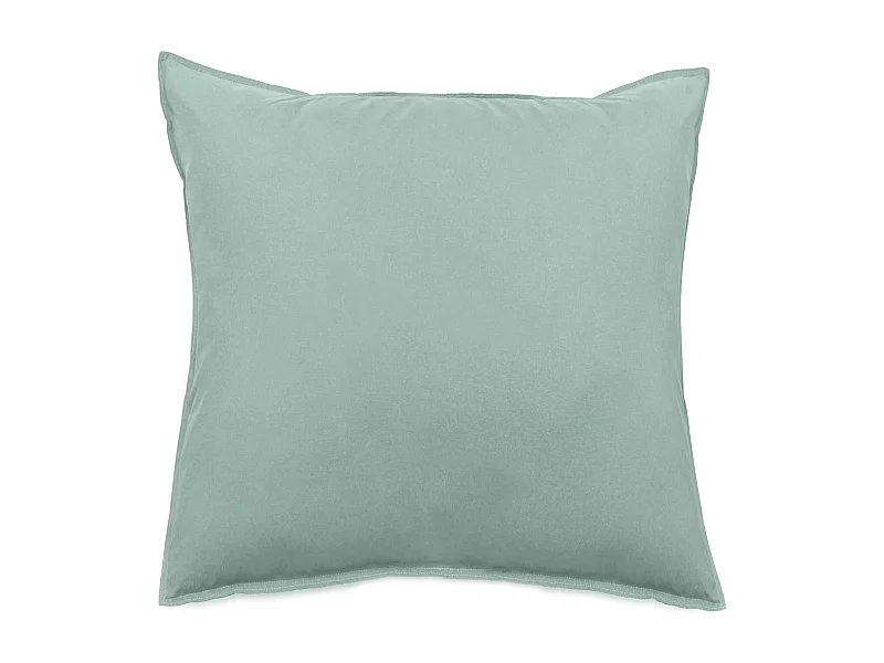 Taie d'oreiller lin et coton 65x65 cm collection OPERA vert lichen