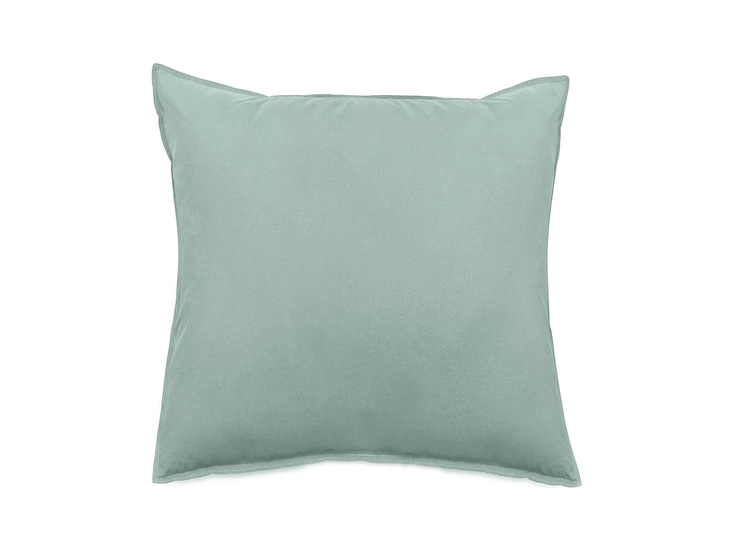 Taie d'oreiller lin et coton 65x65 cm collection OPERA vert lichen