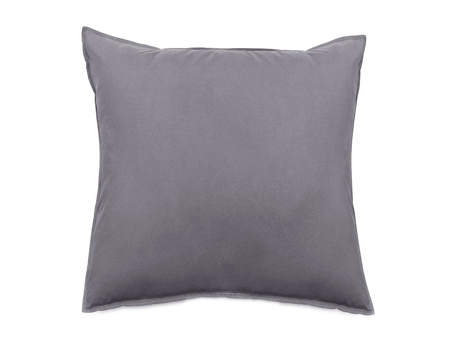 Taie d'oreiller lin et coton 65x65 cm collection OPERA gris brume